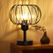 Black Metal & Crystal Table Lamp, Decorative Modern Desk Lamp for Home and Office